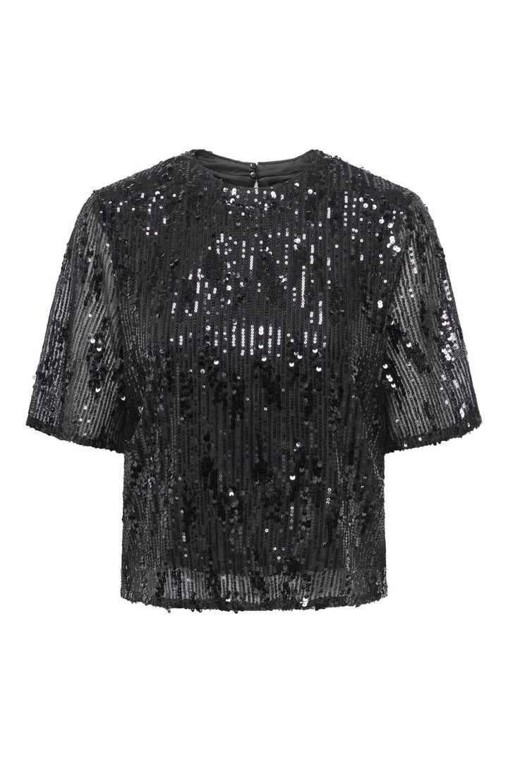 JDY - Jdylola 2/4 Sequin Top - 5172487 Black