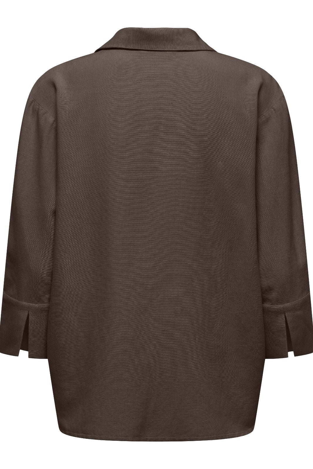 JDY - Jdylucia 3/4 Linen Shirt - 4941427 Chocolate Brown Skjorter 