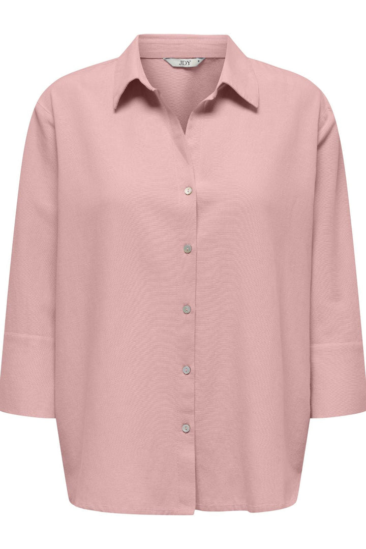 JDY - Jdylucia 3/4 Linen Shirt - 4941580 Silver Pink Skjorter 
