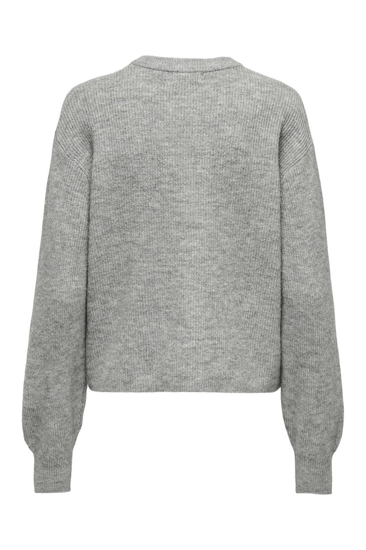 JDY - JDYlumi Life L/S Button Cardiga Knt - 4555406 Medium Grey Melange