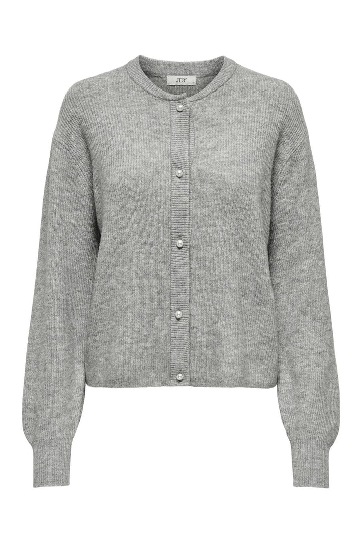 JDY - JDYlumi Life L/S Button Cardiga Knt - 4555406 Medium Grey Melange