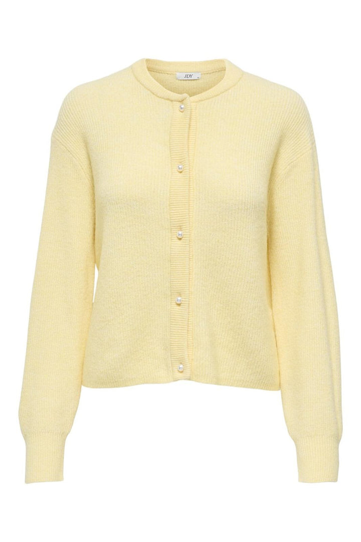 JDY - Jdylumi Life L/S Button Cardiga Knt - 4852272 Golden Haze Melange