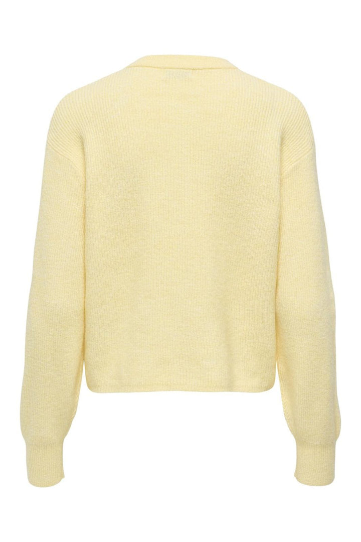 JDY - Jdylumi Life L/S Button Cardiga Knt - 4852272 Golden Haze Melange