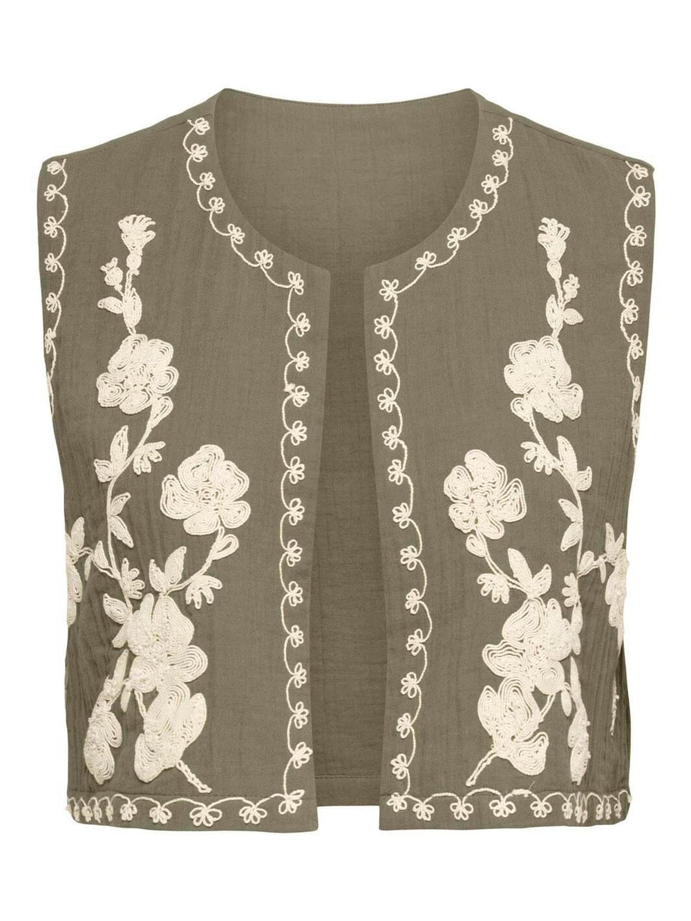 JDY - Jdymarley S/L Embroidery Vest - 4937517 Mermaid