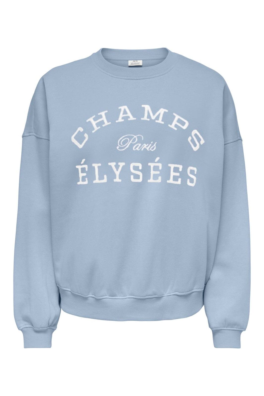 JDY - Jdymesa Life L/S O-Nk Emb Sweat - 5095482 Cashmere Blue Champs Emb