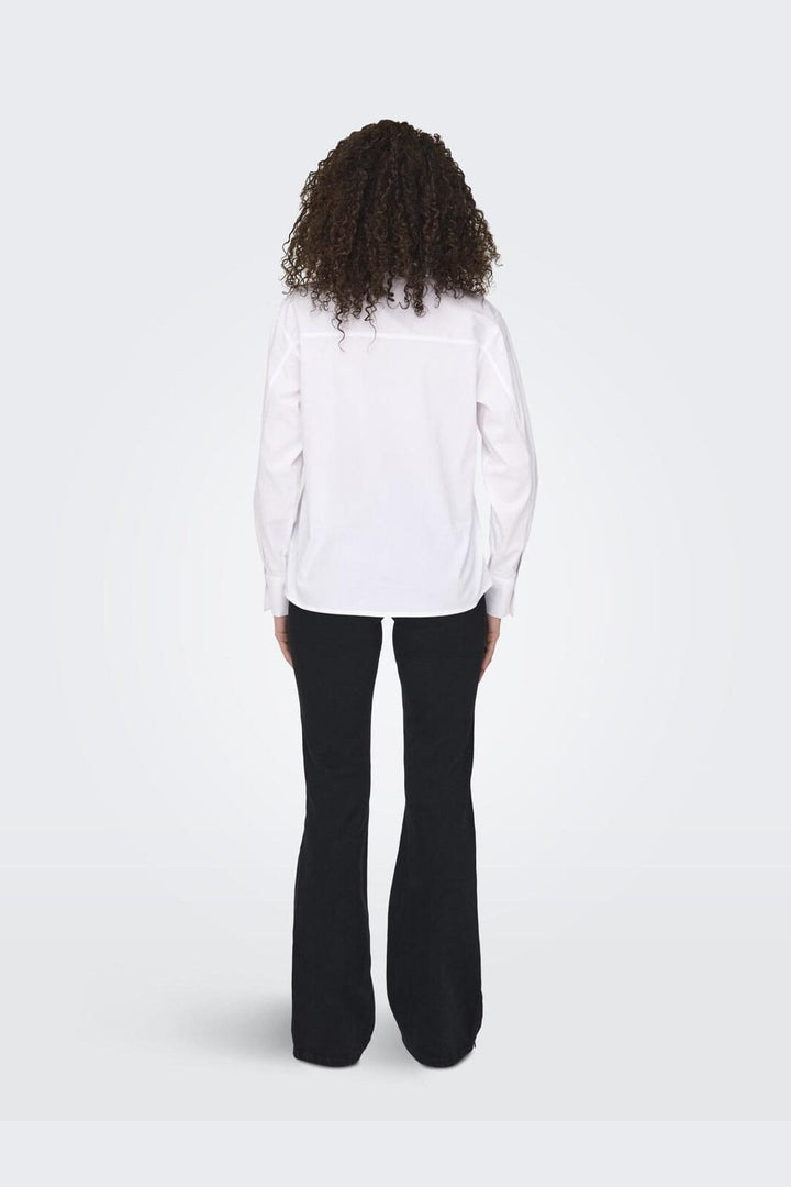JDY - Jdymio L/S Zip Shirt - 4858745 White
