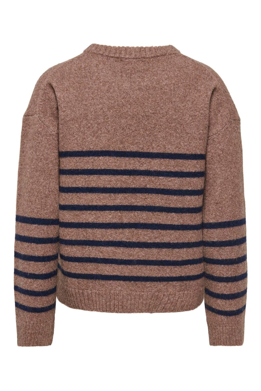 JDY - Jdyneel L/S O-Neck Stripe Pullover Knt - 5121138 Bison Black Iris Thin Stripes