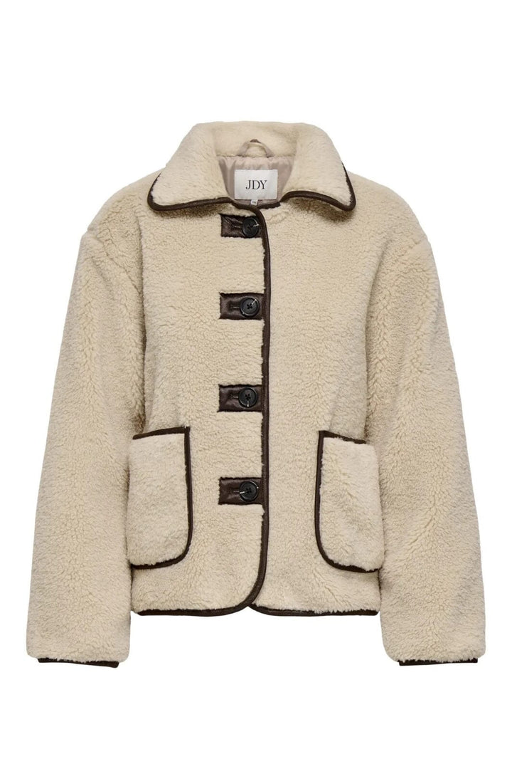 JDY - Jdynoella Life Teddy Jacket - 4925166 Cement