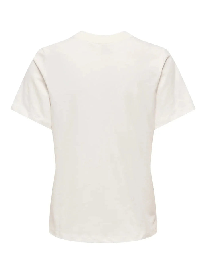 JDY - Jdypisa S/S Print Top - 4998331 Cloud Dancer Cherry T-shirts 