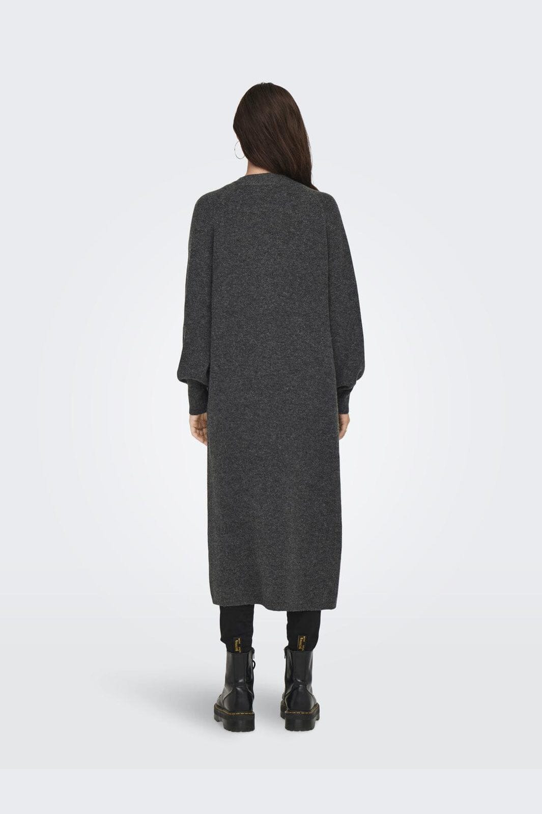 JDY - Jdyrue Life L/S Long Cardigan Knt - 4376966 Dark Grey Melange