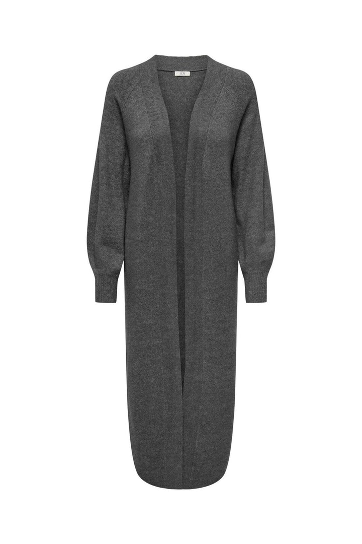 JDY - Jdyrue Life L/S Long Cardigan Knt - 4376966 Dark Grey Melange