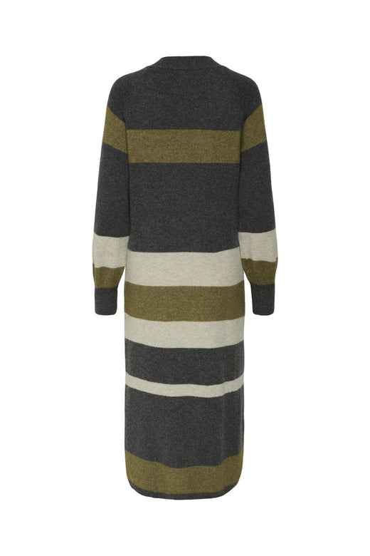 JDY - Jdyrue Life L/S Long Cardigan Knt - 4838634 Dark Grey Melange Kangaroo/Chateau Gray