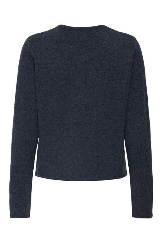 JDY - Jdyrue Life L/S One Button Cardigan Knt - 4852257 Total Eclipse Melange