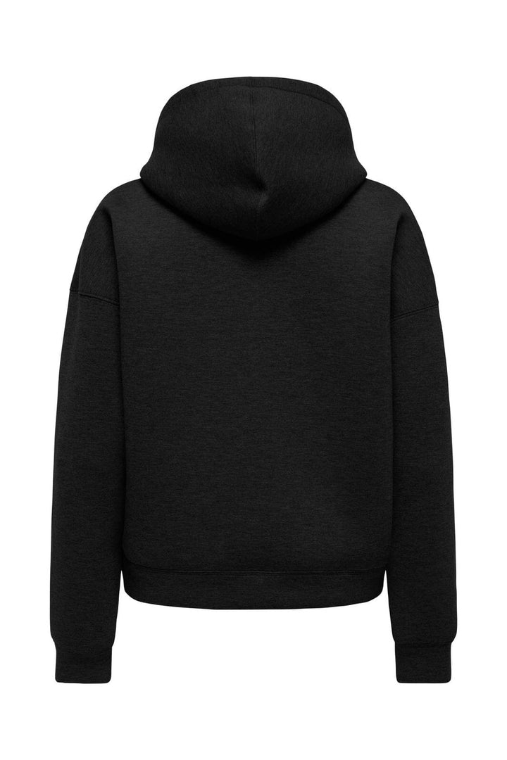 JDY - Jdysabrina L/S Zipper Scuba Hoodie - 4978173 Black