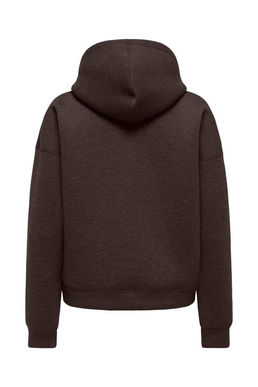 JDY - Jdysabrina L/S Zipper Scuba Hoodie - 5046545 Coffee Bean