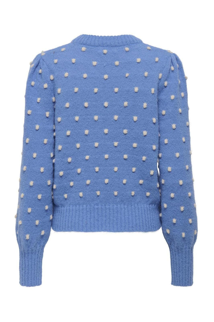 JDY - Jdysigrid Life L/S On Puff Pull Knt - 4815978 Ebb And Flow W. Cement Dots