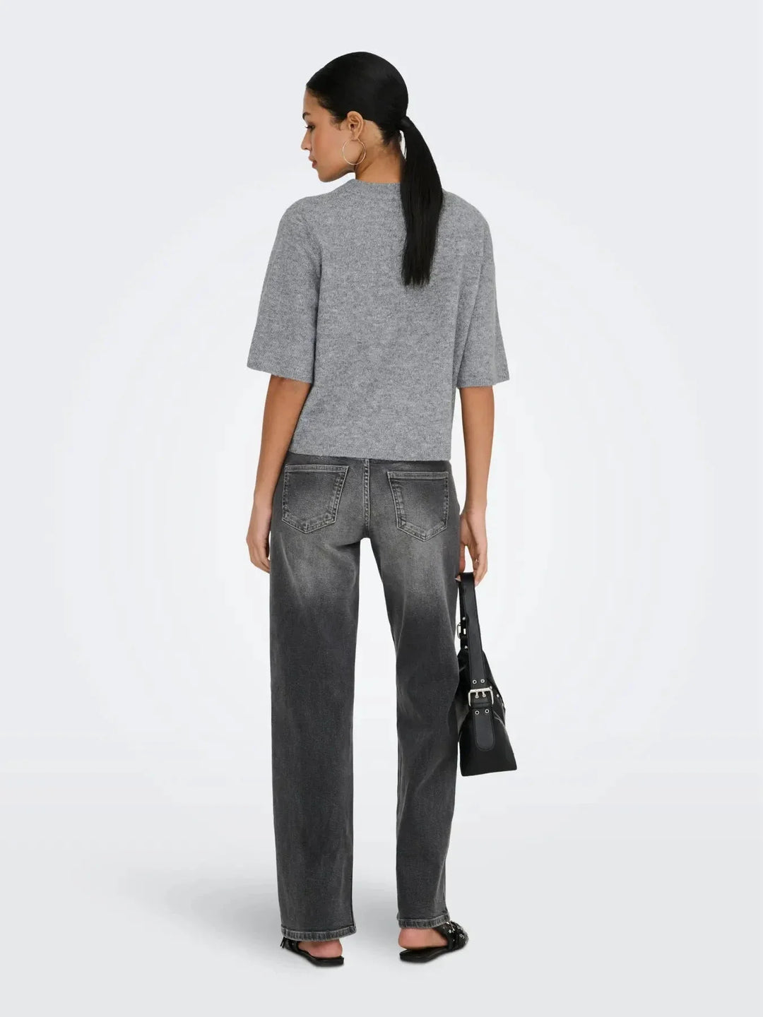 JDY - Jdysuper 2/4 Cardigan Knt - 5086560 Medium Grey Melange Silver Button Cardigans 