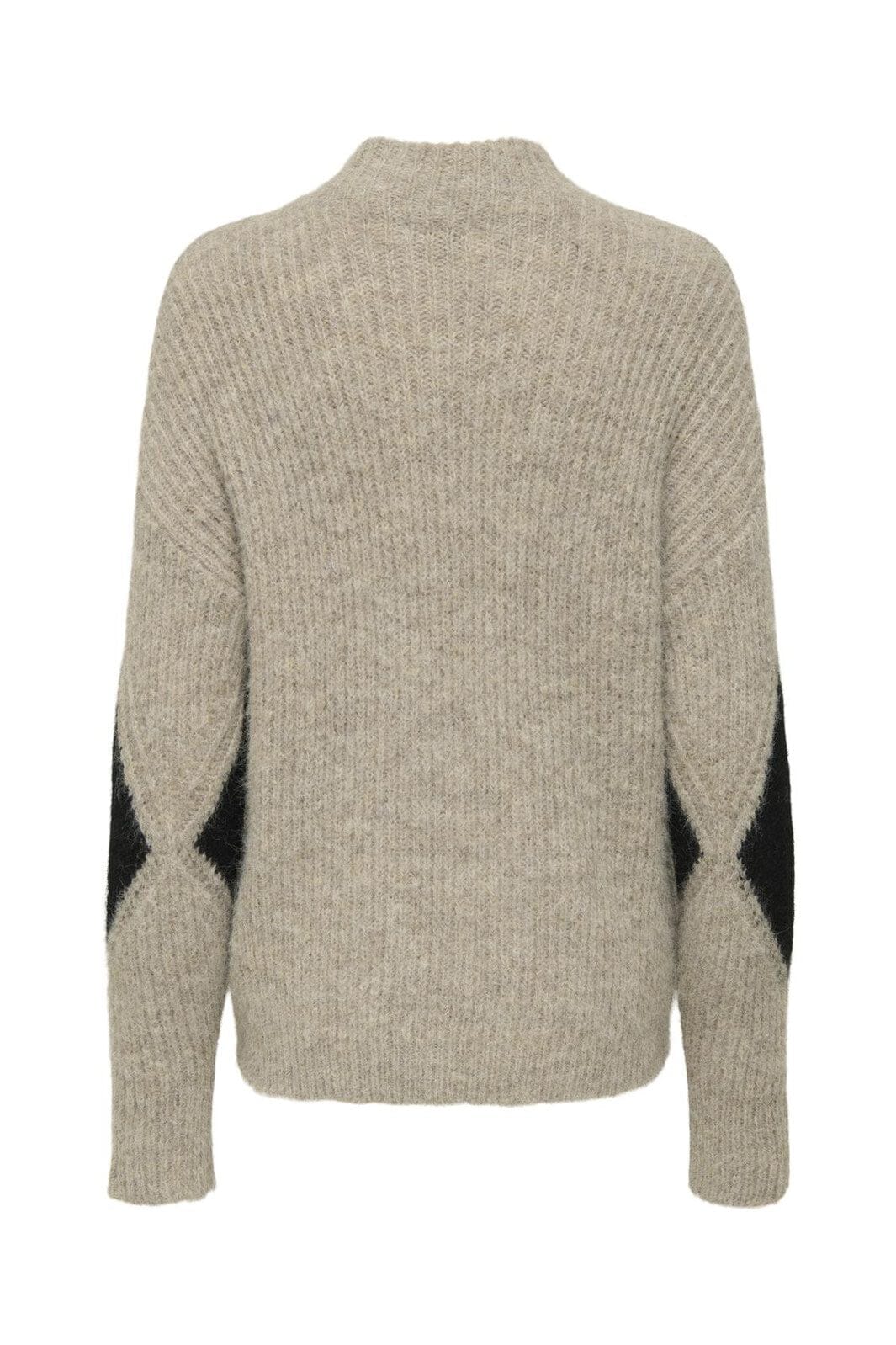 JDY - Jdyviv Life L/S High Neck Pullover Knt - 4876176 Mountain Trail Black