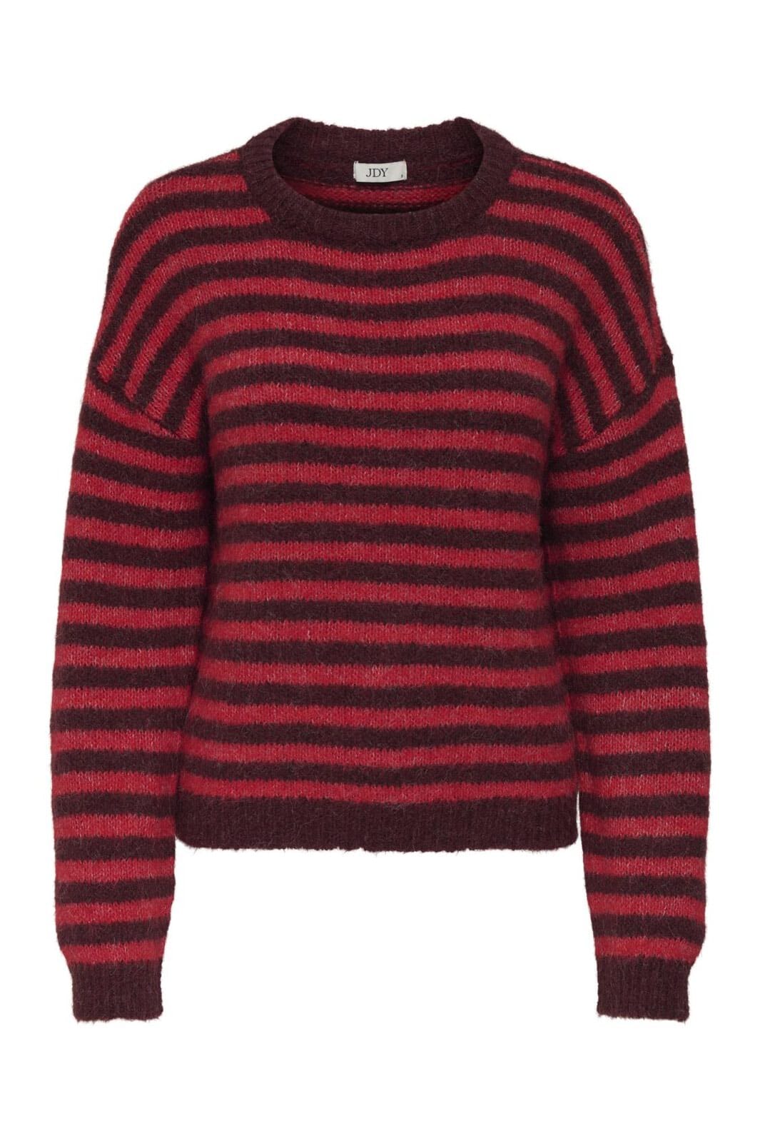 JDY - Jdyzoey Life L/S On Dropsh Pull Knt - 4838040 Maroon Banner Salsa