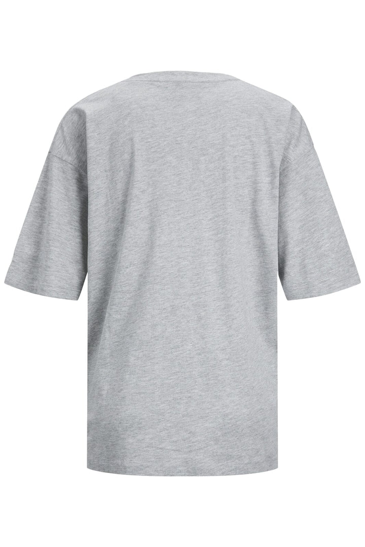 Jjxx - Jxandrea Loose Ss Logo Tee - 4229245 Light Grey Melange Black Jjxx Logo
