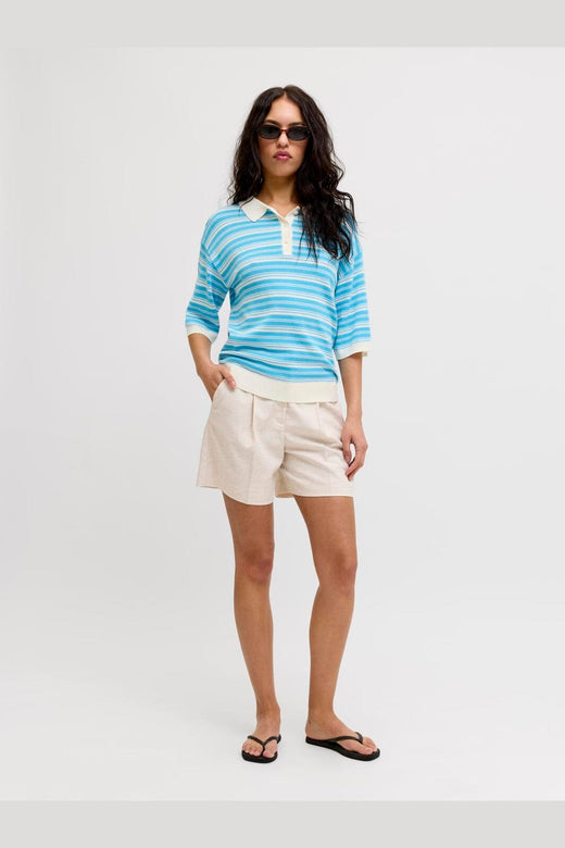 Jjxx - Jxaya Structured Wide Shorts Tlr Sn - 4919610 Feather Gray White Melange