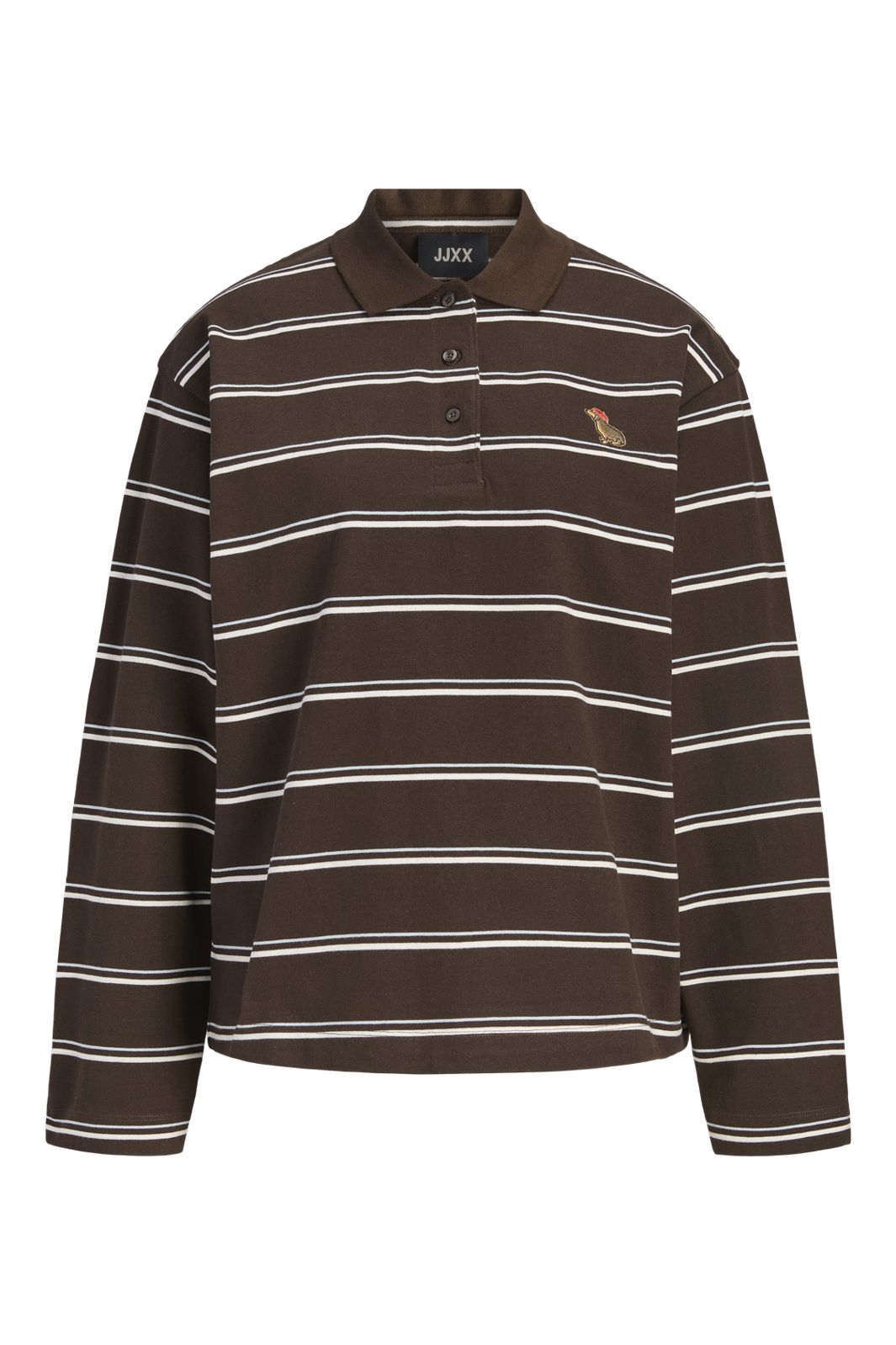 Jjxx - Jxella Ls Stripe Polo - 5136761 Demitasse Vanilla Ice