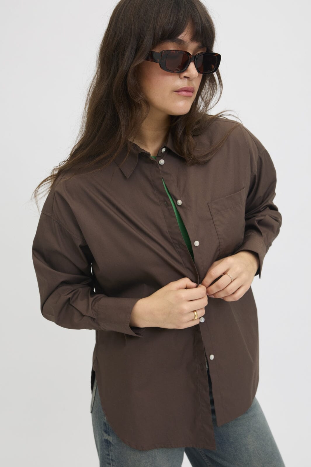 Jjxx - Jxjamie Ls Relaxed Poplin Shirt - 4817590 Bracken