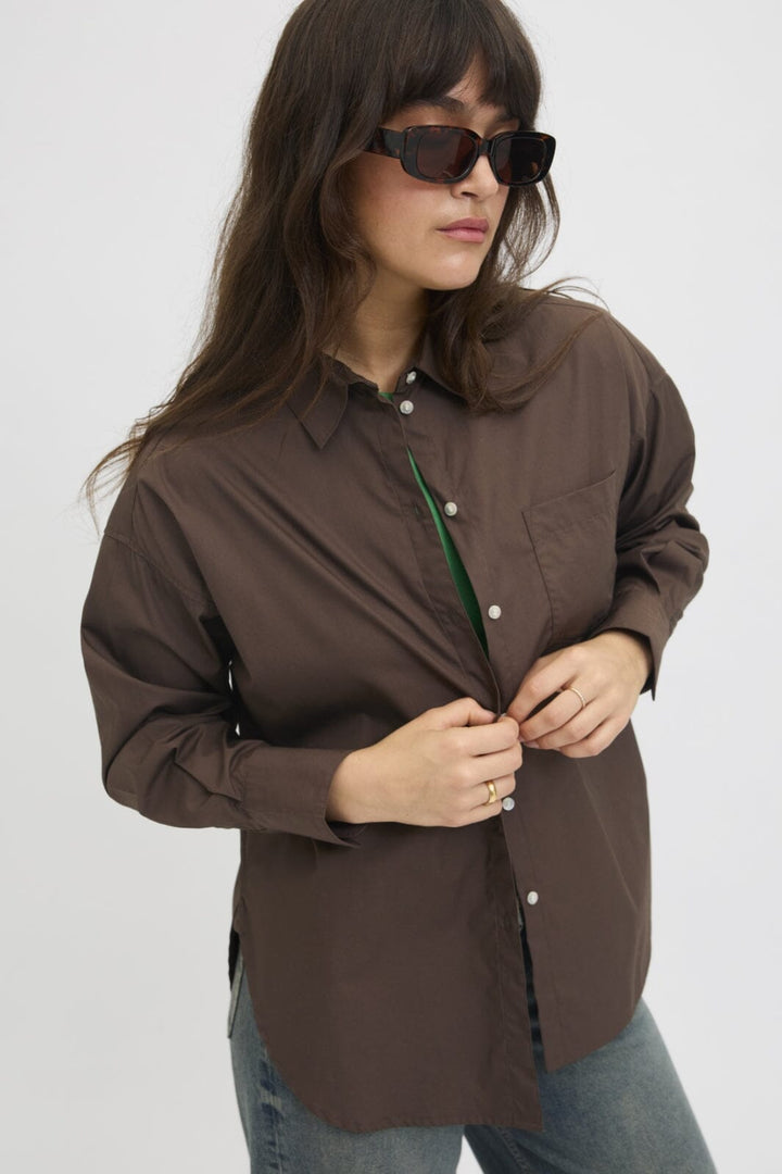 Jjxx - Jxjamie Ls Relaxed Poplin Shirt - 4817590 Bracken