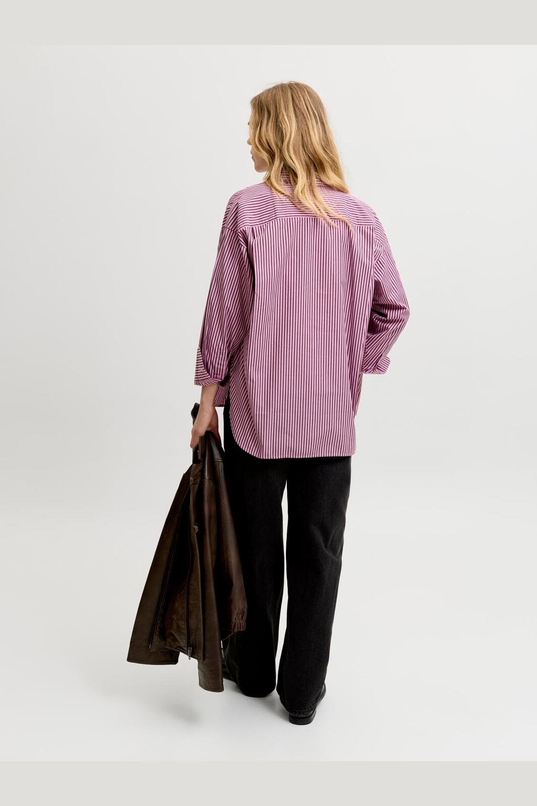 Jjxx - Jxjamie Ls Relaxed Poplin Shirt - 5040519 Orchid Smoke Demitasse