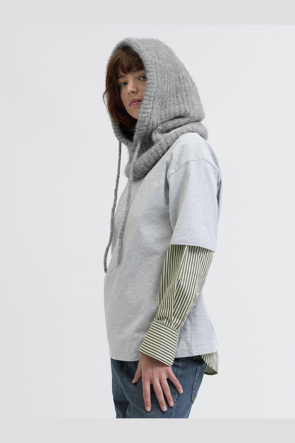 Jjxx - Jxkatherine Knitted Balaclava Acc Ln - 4838222 Medium Grey Melange