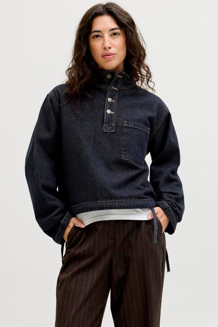 Jjxx - Jxlaila Ls Denim Pullover R326 - 4998826 Dark Blue Denim