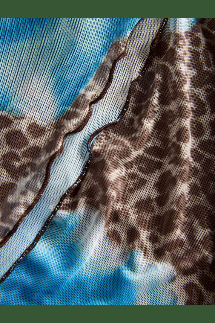 Jjxx - Jxminna Mesh Ls Dress - 4903914 Pine Bark Leo W. Swim Cap Rose