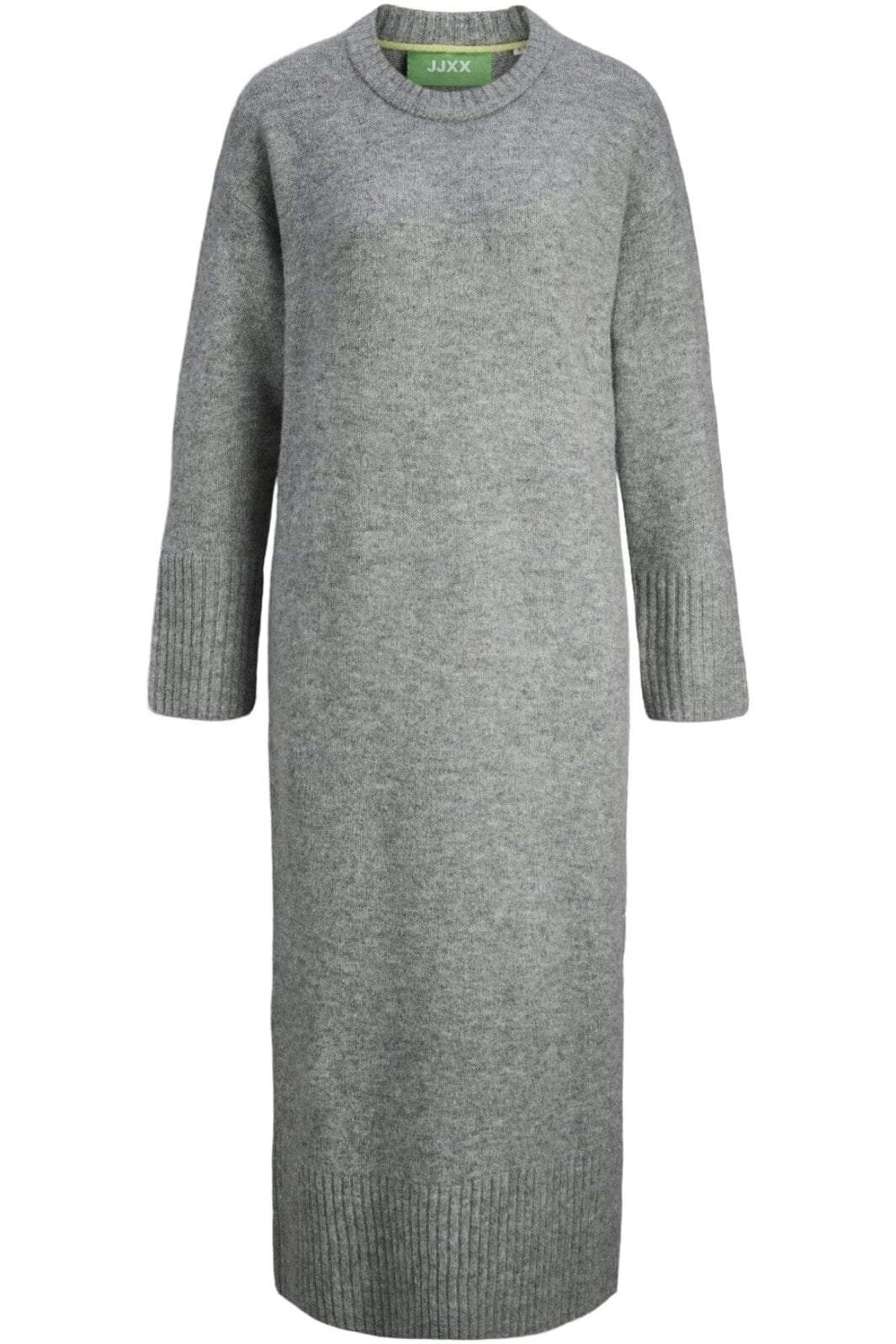 Jjxx - Jxoline Diverse Dress Knit 12268051 - 4652034 - Grey Melange /Pale Green Neck Piping Kjoler 