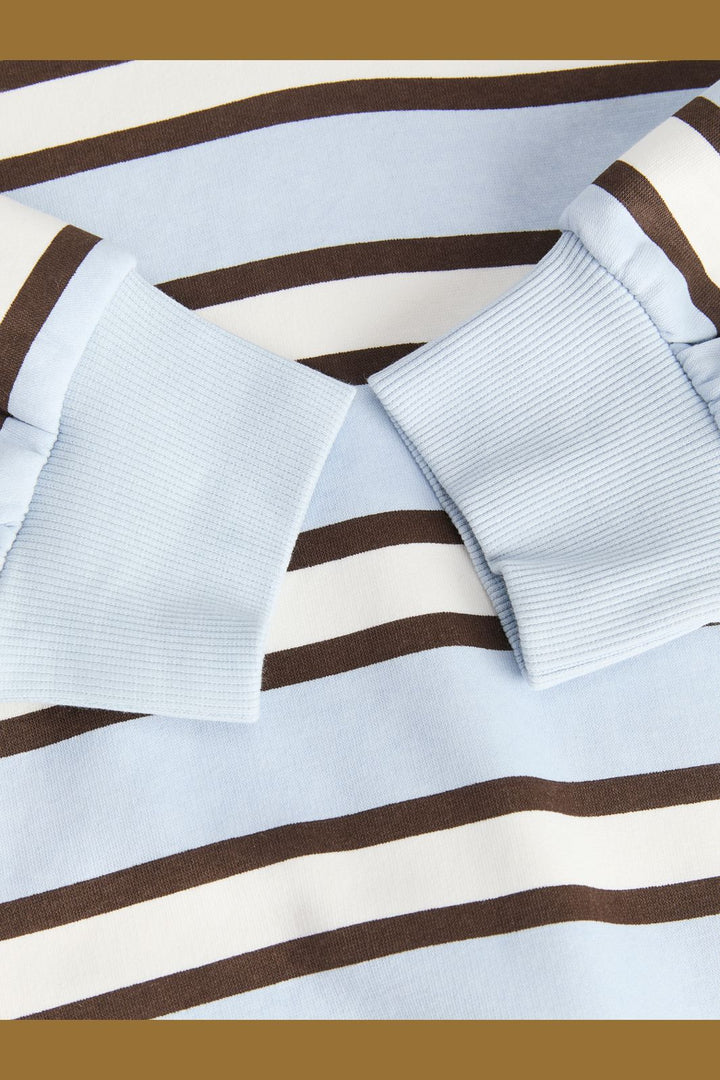 Jjxx - Jxpaloma Ls Stripe Polo Swt - 5129626 Skyway Vanilla Ice / Demitasse