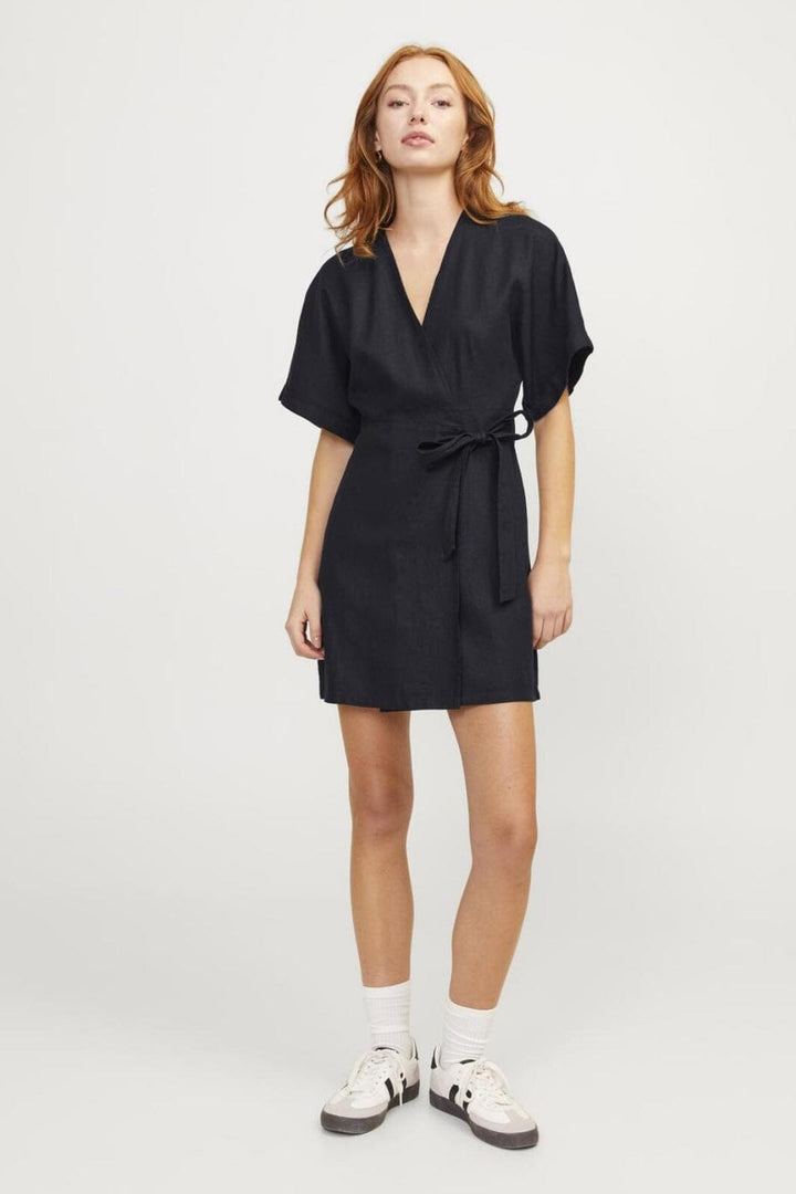 Jjxx - Jxraya Linen Blend Wrap Dress - 4523056 Black