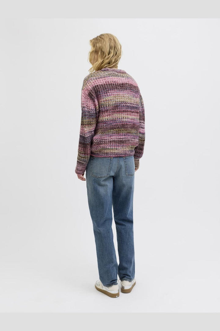 Jjxx - Jxsimone Space Dye Crew Neck Knit Sn - 4809111 Cabernet /Multi Space Dye