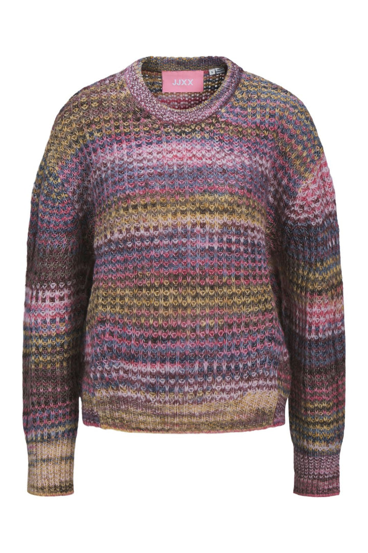 Jjxx - Jxsimone Space Dye Crew Neck Knit Sn - 4809111 Cabernet /Multi Space Dye
