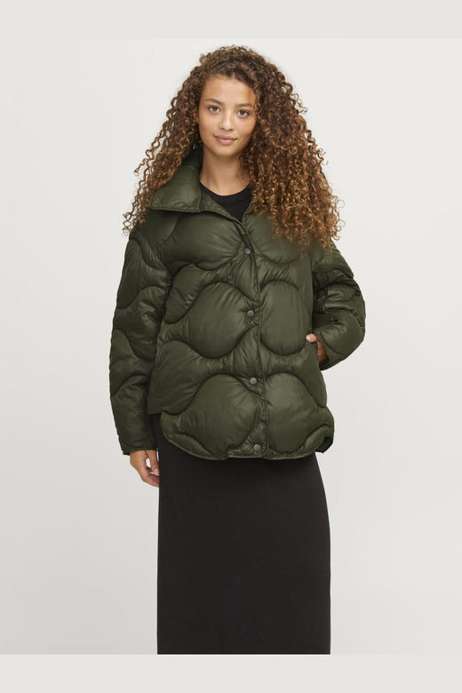 Jjxx - Jxstella Shiny Quilted Jacket Sn - 4602253 Grape Leaf