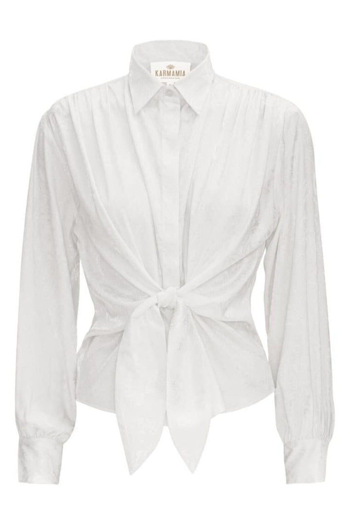 Karmamia - Lee Shirt - White Paisley Jacquard