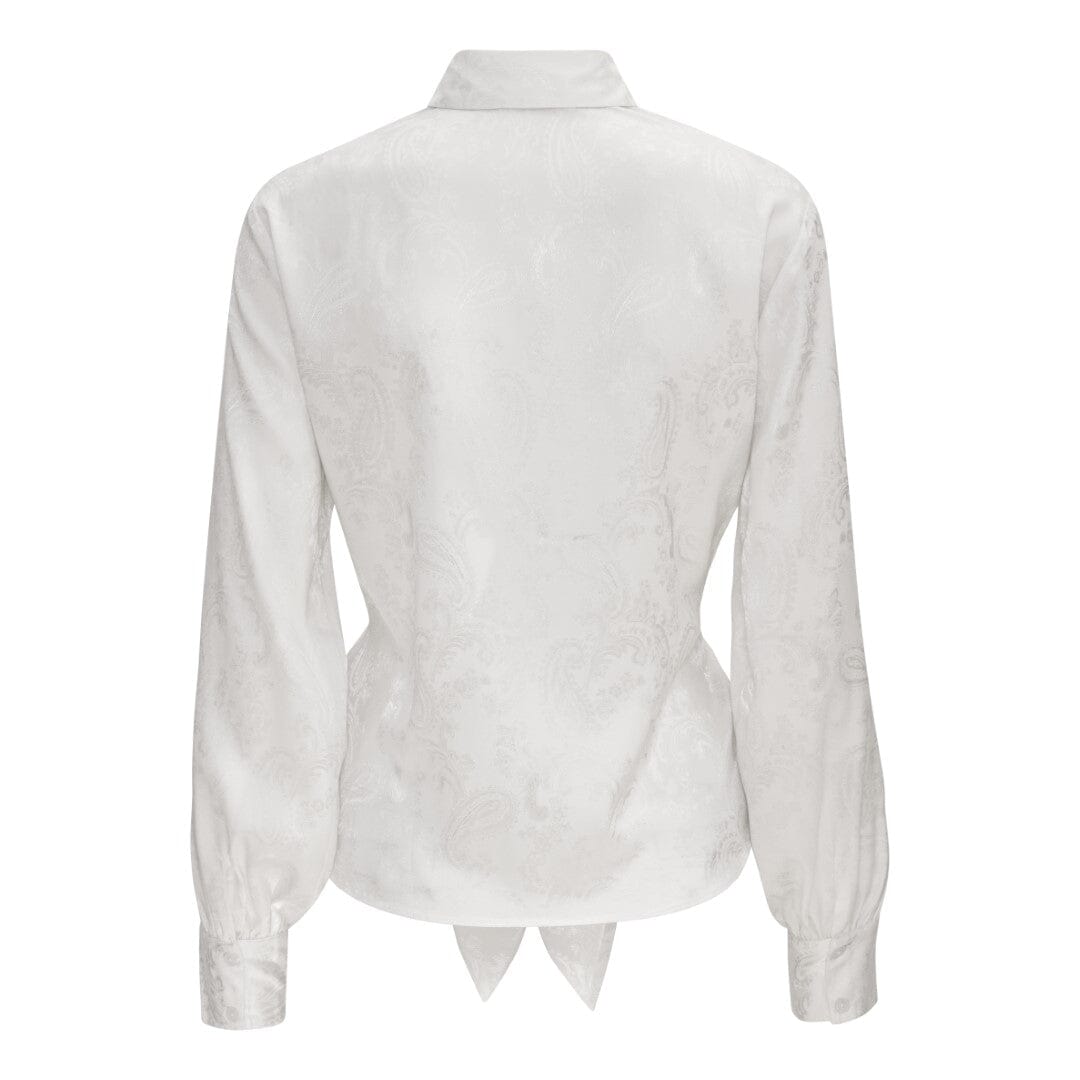 Karmamia - Lee Shirt - White Paisley Jacquard