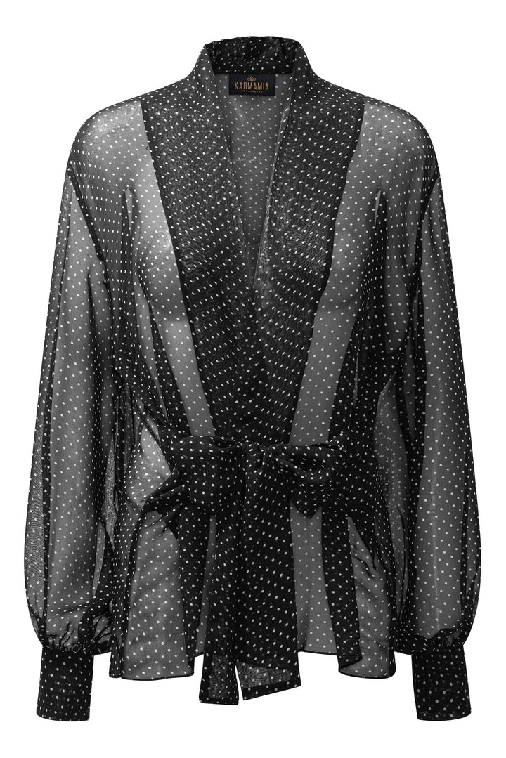 Karmamia - Lola Wrap Blouse 2343 - Petit Dot (Limited) Bluser 