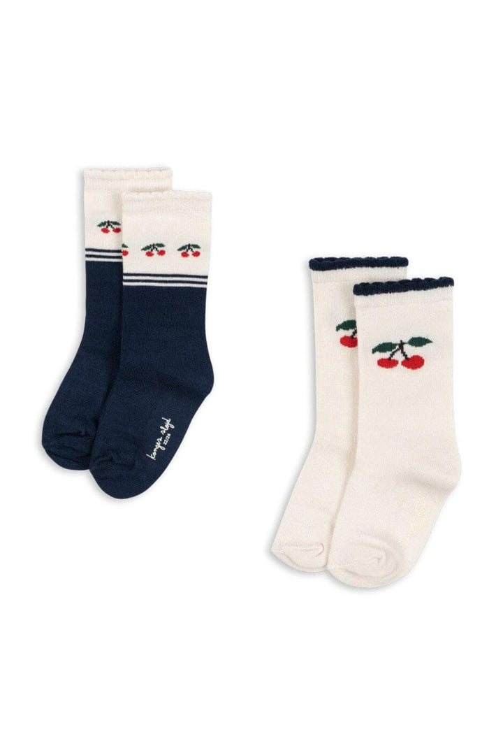 Konges Sløjd - 2 Pack Jacquard Socks Ks103642 - Cherry