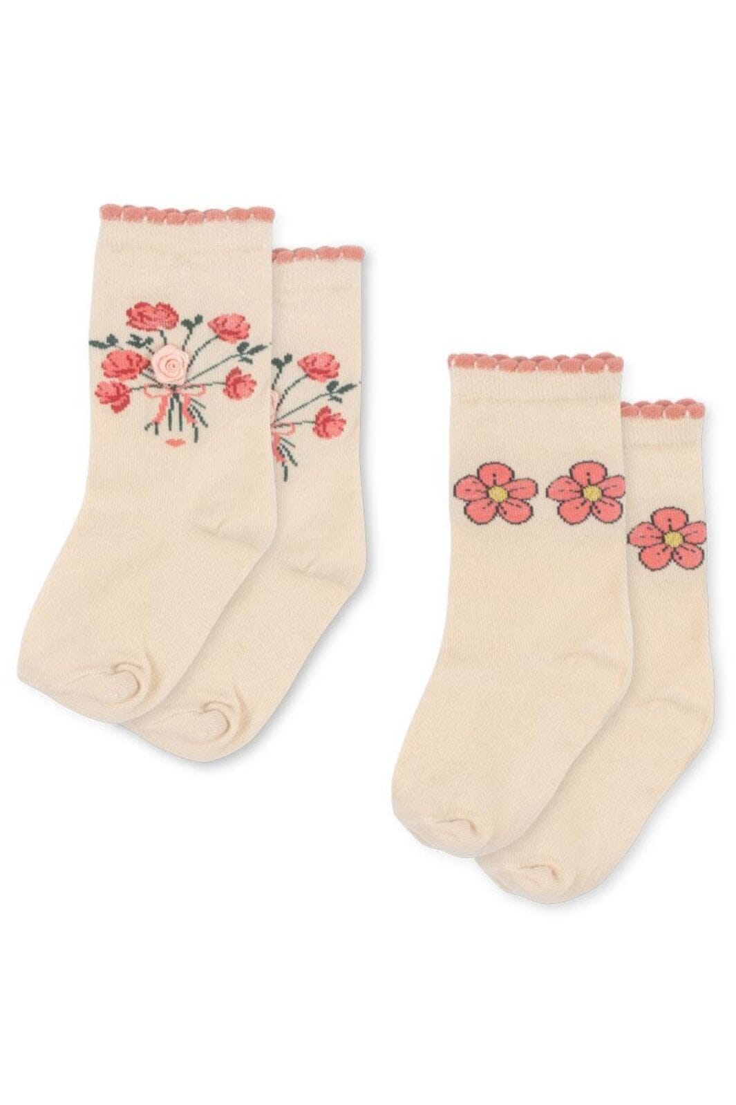 Konges Sløjd - 2 Pack Rose Socks Ks103383 - Rose Mix