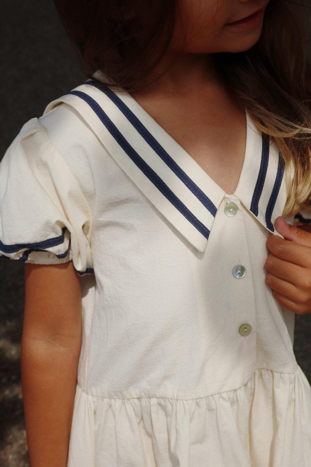Konges Sløjd - Allie Sailor Dress Gots Ks103177 - Optic White