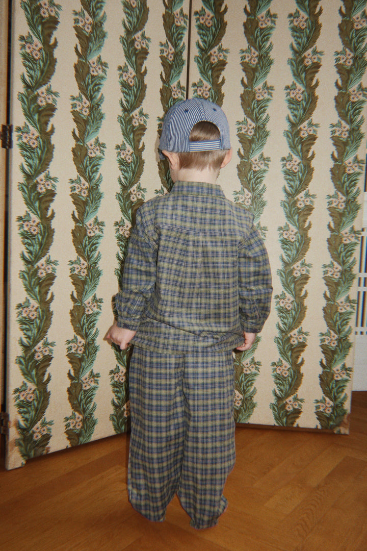 Konges Sløjd - Cara Pants Gots Ks108133 - Laurel Blue Check Bukser 