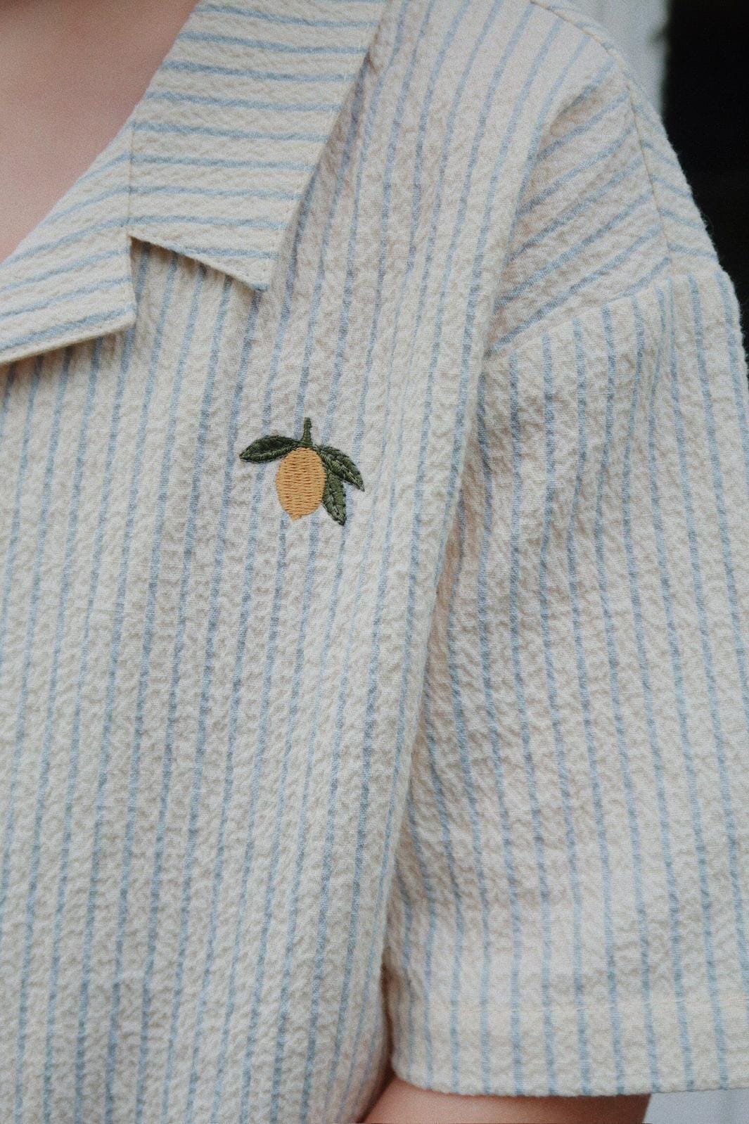 Konges Sløjd - Celebration Elliot Ss Shirt Gots Ks103561 - Cloud Stripe Bluser 