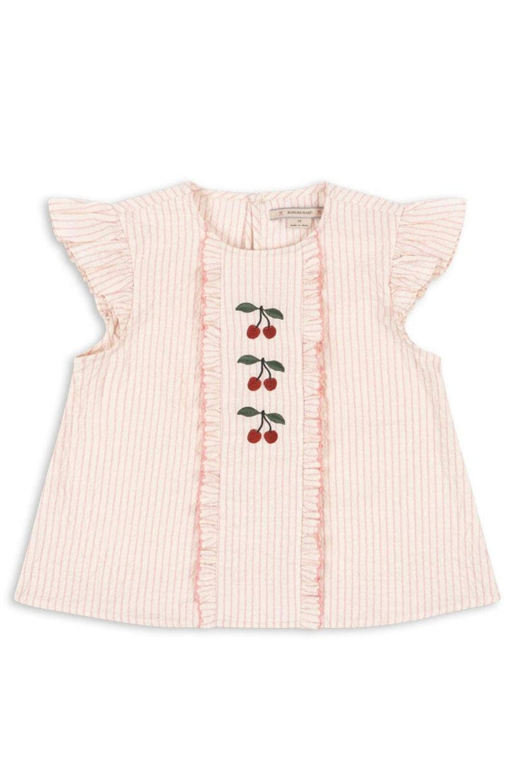 Konges Sløjd - Ellie Frill Top Gots Ks103070 - Peony Stripe