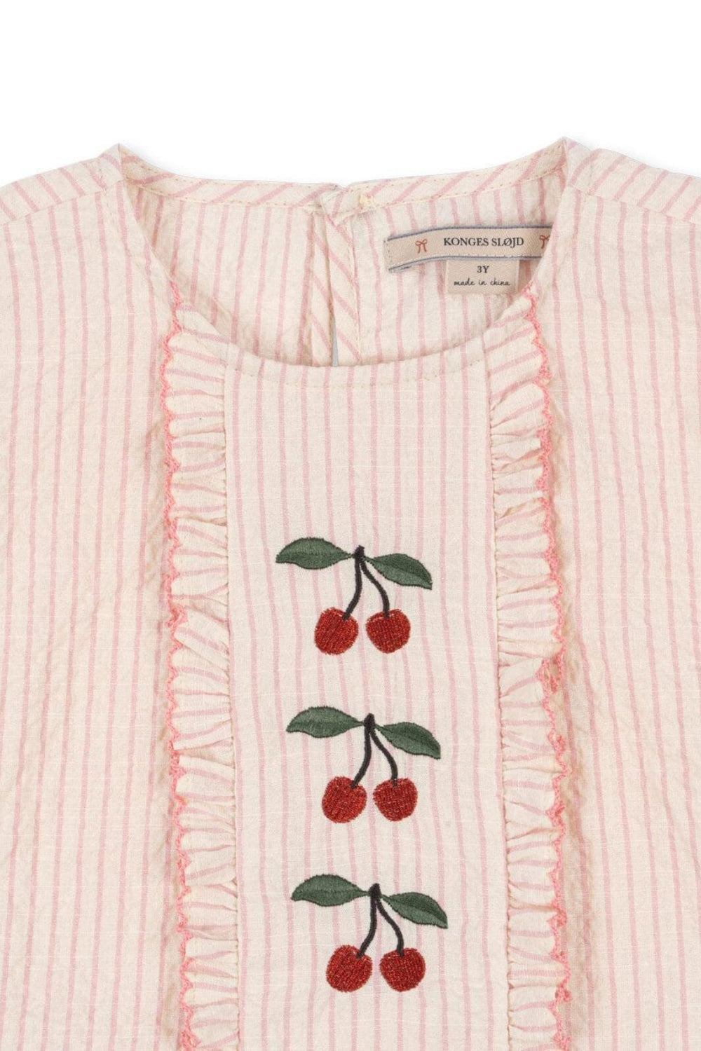Konges Sløjd - Ellie Frill Top Gots Ks103070 - Peony Stripe