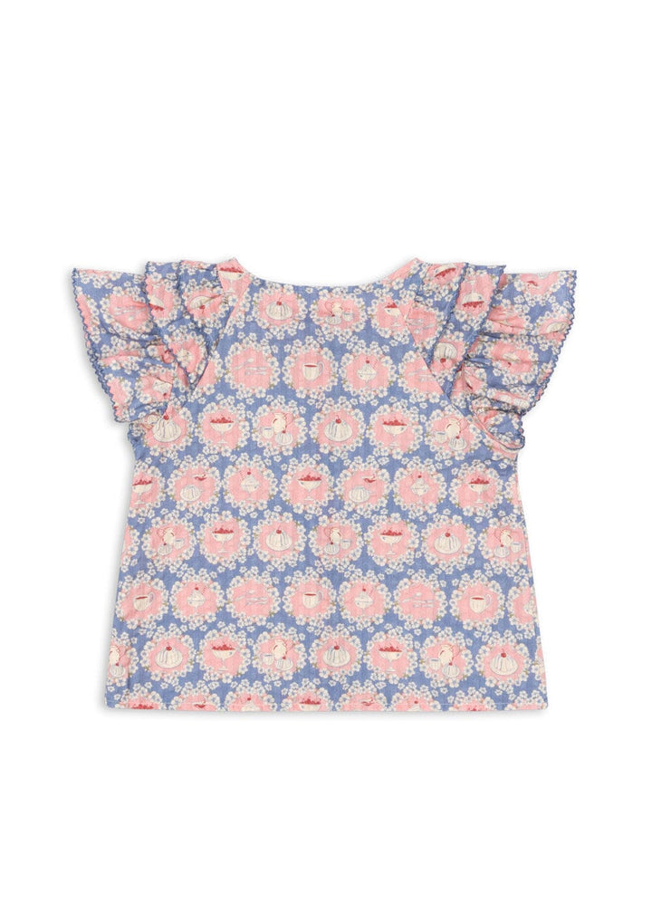 Konges Sløjd - Kim Frill Ss Shirt Gots Ks104906 - Snack Time Skjorter 