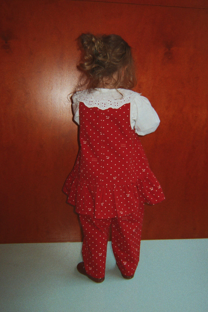 Konges Sløjd - Magot Frill Pants Gots Ks106539 - Cherry Dot Derby Bukser 